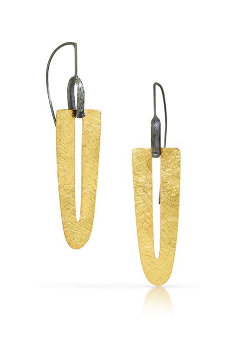 Carved Arch Slot Earrings Long Heather Guidero Jewelry