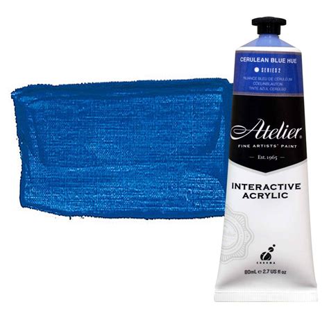 Chroma Atelier Interactive Artists Acrylic Cerulean Blue Hue Ml