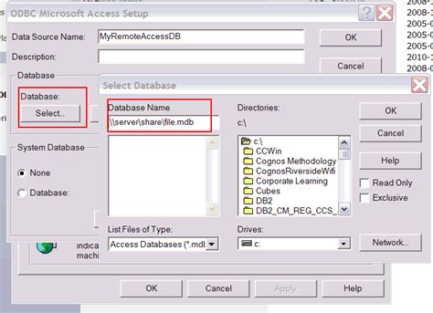 How To Create Odbc Connection To Remote Microsoft Access Database