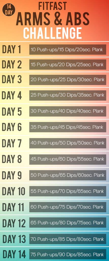 30 Day Arm Challenge Printable