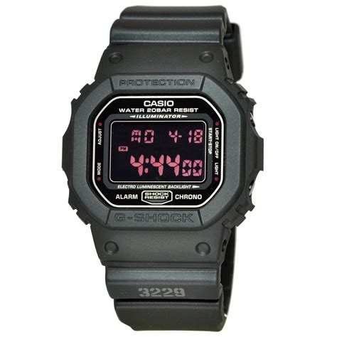 Men S G Shock DW5600MS 1 Black Resin Quartz Sport Watch Walmart