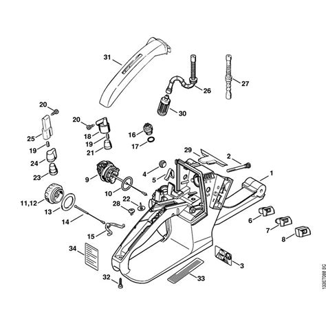 Stihl 026 Chainsaw 026W Parts Diagram Tank Housing