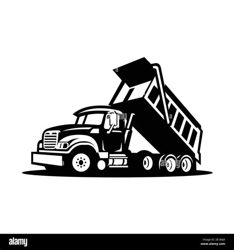 Bold Dump Truck Tipper Vector Image Isolated Stock Vector Image Art