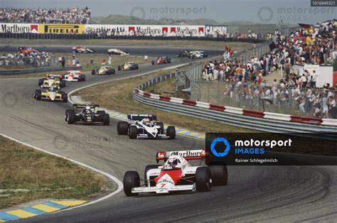 Alain Prost McLaren MP4 2 TAG Leads Nelson Piquet Brabham BT53 BMW