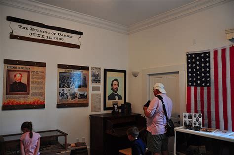 The Burning Of Darien Museum Visitors Viewing Artifacts Mcintosh County