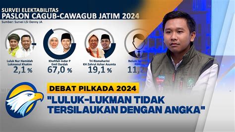 Tanggapan Jubir Luluk-Lukman Mengenai Survei Elektabilitas - [Debat ...