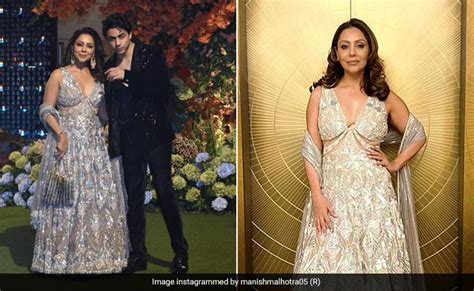 With Aryan Khan In A Black Suit Shah Rukh Khans Wife Gauri Khan Makes