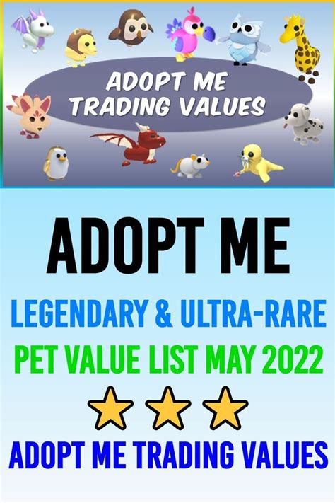 ADOPT ME LEGENDARY & ULTRA-RARE PET VALUE LIST May 2022 ⭐Adopt Me Trading Values in 2022 ...