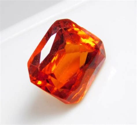 Mexican Fire Opal Red Orange Natural Loose Gemstone Emerald Ct