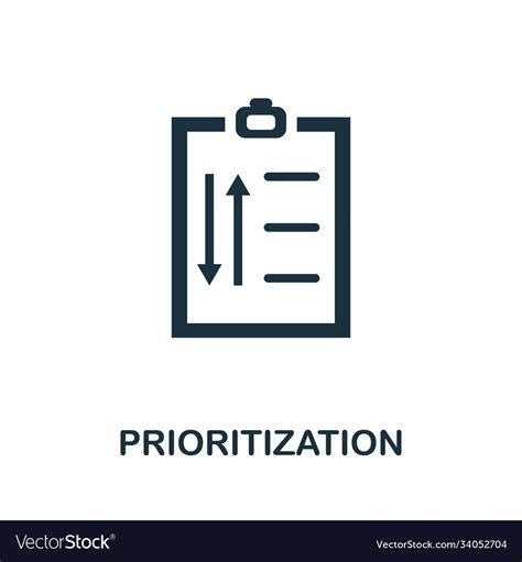 Prioritization Icon Simple Element From Business Vector Image