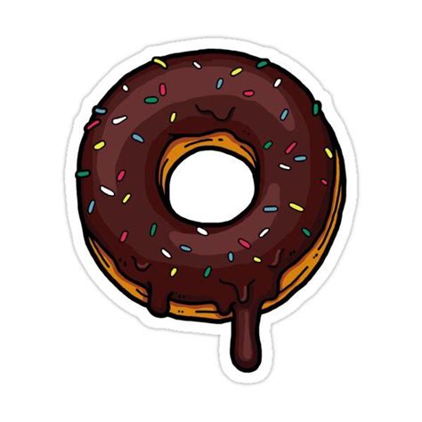 Donut Sticker Sticker For Sale By Aliciaspencer Stickers Cute