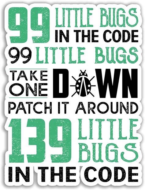 99 Little Bugs In The Code Funny Programmer Joke Vinyl