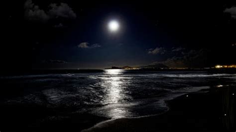 Beach Night Moon Full - Free video on Pixabay