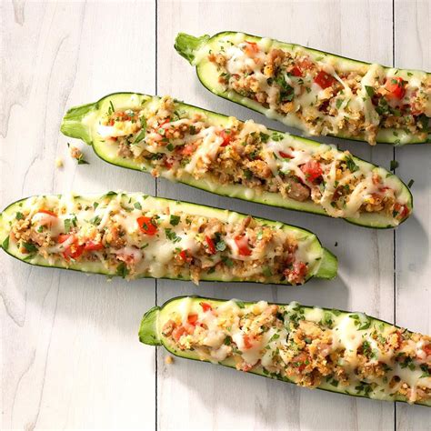 Italian Sausage Stuffed Zucchini Recipe How To Make It