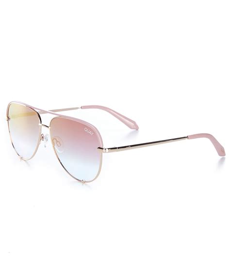 Quay Australia Unisex High Key Mini 53mm Aviator Sunglasses Dillards