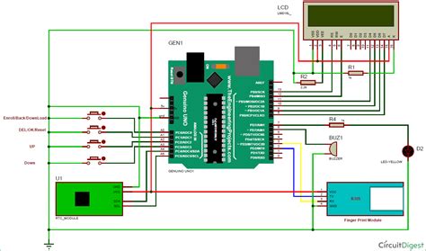 Electronic Attendance System Circuit Diagram