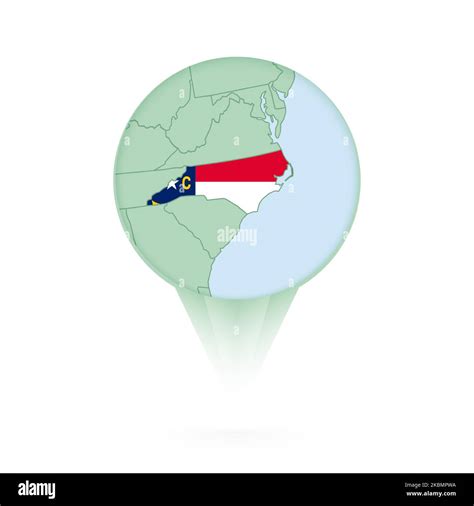 North Carolina Map Stylish Location Icon With North Carolina Map And