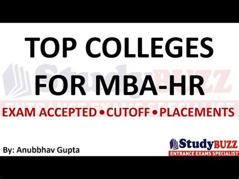 Top Colleges For MBA In HR Exams Accepted Placements Cutoffs