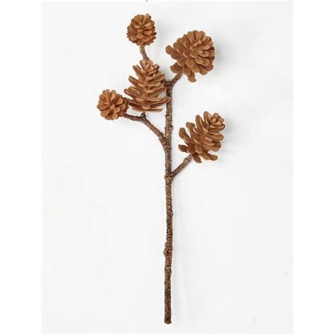 10 In Artificial Pine Cone X 5 Pick Set Of 12 9850 The Home Depot