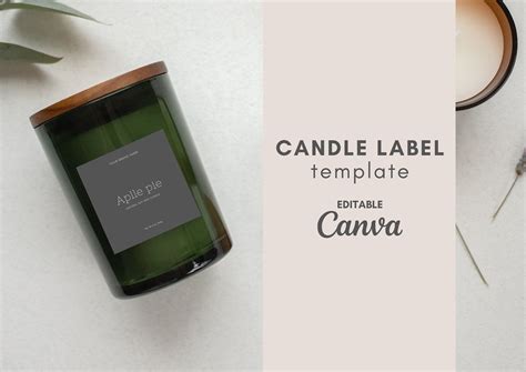 Candle Label Template, Printable Candle Labels, Candle Label Design ...