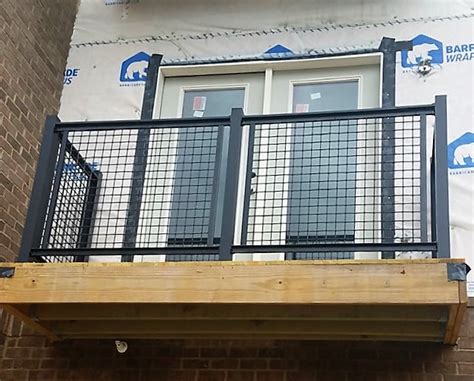 Railing Infill Panels Custom Wire Mesh Infill Apex Iron Works