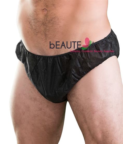 Pcs Men S Disposable Brief Underwear Spa Waxing Tanning Travel Gym