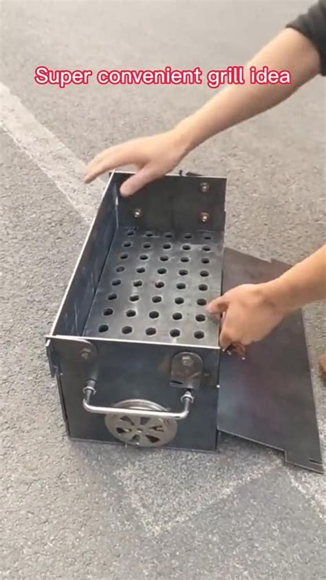 Super convenient BBQ grill idea in 2024 | Welded metal projects, Diy ...