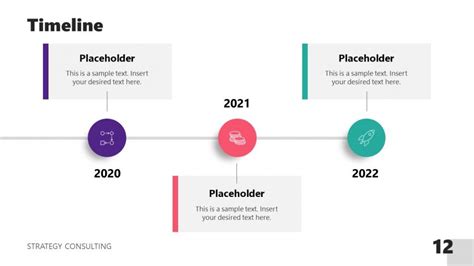 Horizontal Timeline PowerPoint Design with Editable Text Areas - SlideModel