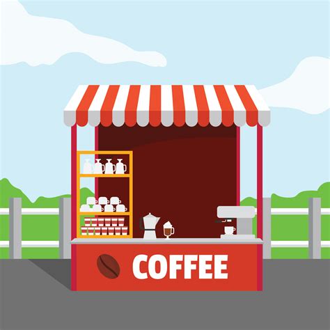 Coffee Stand Vector Illustration 170592 Vector Art at Vecteezy