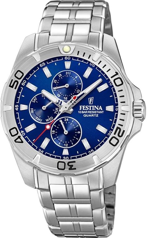 FESTINA Uhr F20445 2 Herren Blau Silber Größe One Size Montre