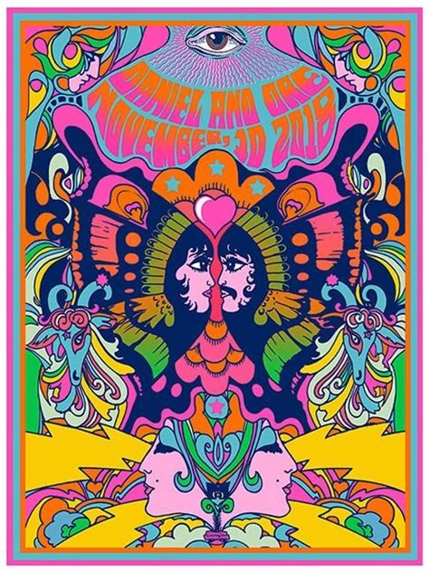 70s Art Psychedelic Poster Psychadelic Art Hippie Posters