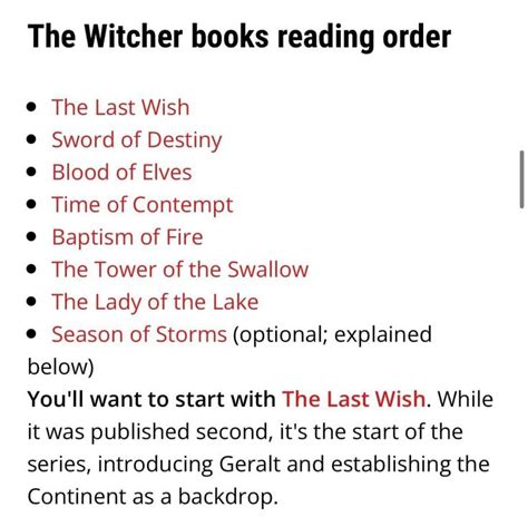 The Witcher Books Reading Order The Witcher Books Books To Read The