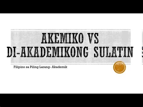 Ano Ang Akademik Na Pagsulat Sulatin Talumpati