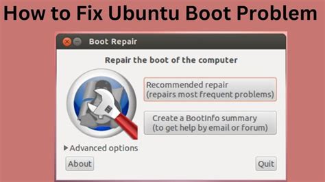 How To Fix Ubuntu Boot Problem