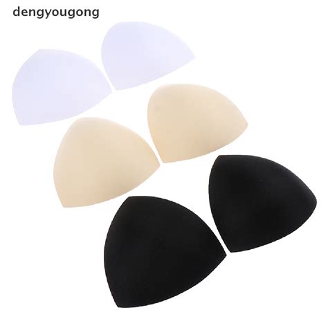 Dengyougong Triangle Women Bikini Chest Pad Inserts Sponge Foam Bra