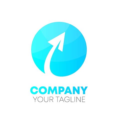 Premium Vector Blue Arrow Logo Design Template