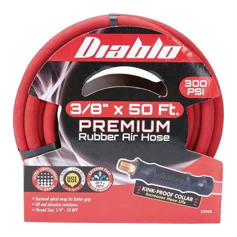 38 In X 50 Ft Premium Rubber Air Hose