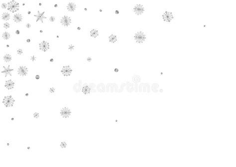 Grey Confetti Background White Vector Snowflake Flake Card Luminous