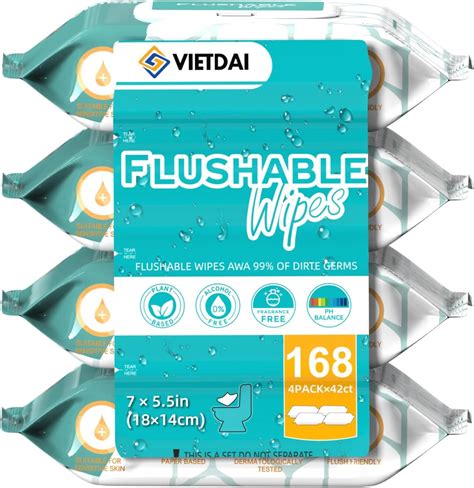 Vietdai Toilet Wipes Flushable Wet Wipes For Adults Septic And Sewer