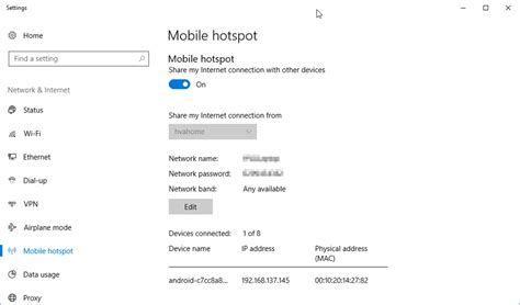 Turn a Windows 10 device into a mobile hotspot