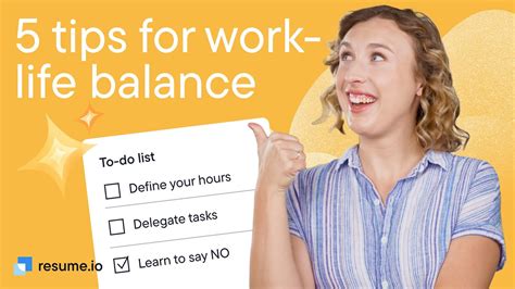 5 Tips For Work Life Balance Youtube