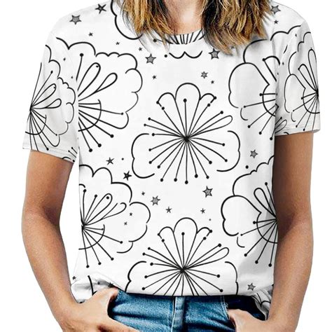 DNAGSBBSN Noble Flowers 20 Full Print Graphic T Shirts Short Sleeve