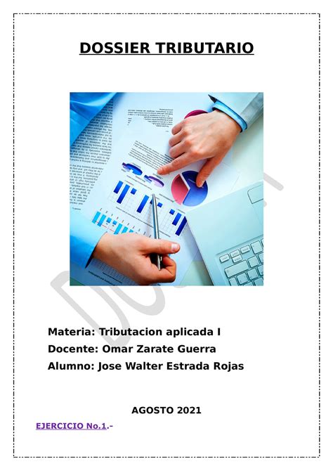 Dossier Tributacion Espero Que Les Sirva DOSSIER TRIBUTARIO Materia