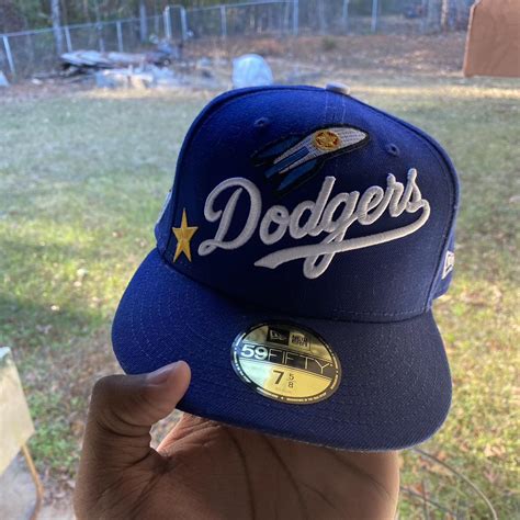 Custom LA Dodgers Fitted Hat size 7 5/8 #ladodgers... - Depop