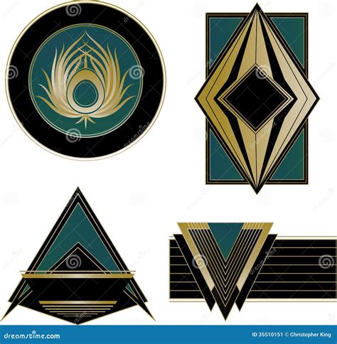 Art Deco Logos And Design Elements Stock Image - Image: 35510151