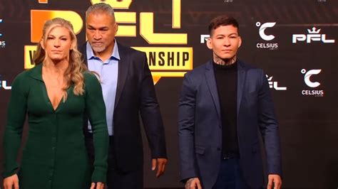 Kayla Harrison vs. Larissa Pacheco - Press Conference Staredown | PFL ...