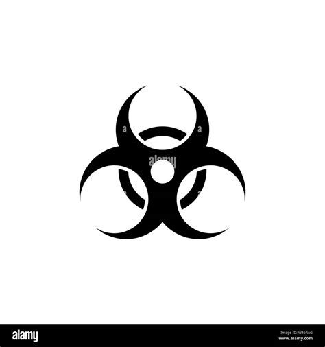 Biological Hazard Biohazard Flat Vector Icon Illustration Simple