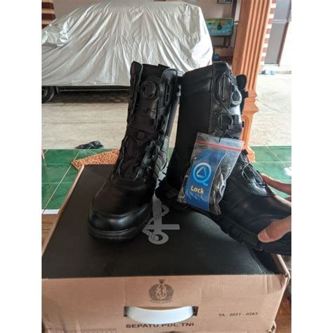 Jual Sepatu Pdl Tali Putar Tni Polri Asli Jatah Pembagian Tni Shopee