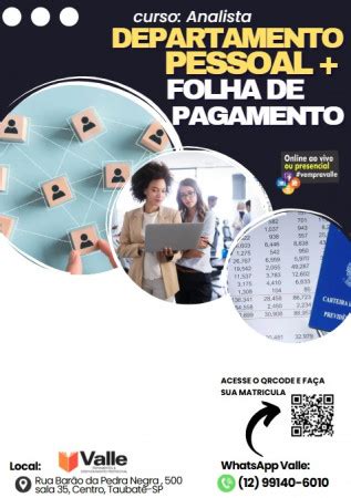 Analista De Folha De Pagamento - Curso Analista de Departamento Pessoal + Folha de Pagamento presencial ...