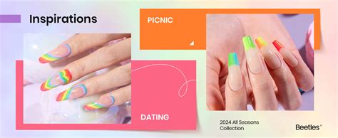 Amazon Beetles Neon Gel Nail Polish Set Summer Gel Polish Kit 6 Colors Hot Pink Orange